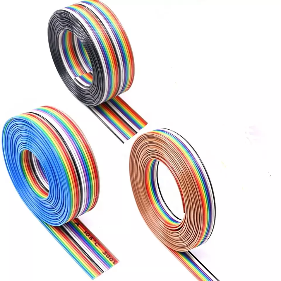 18 awg 12 pin flex rainbow flat ribbon wire cable,ribbon cable