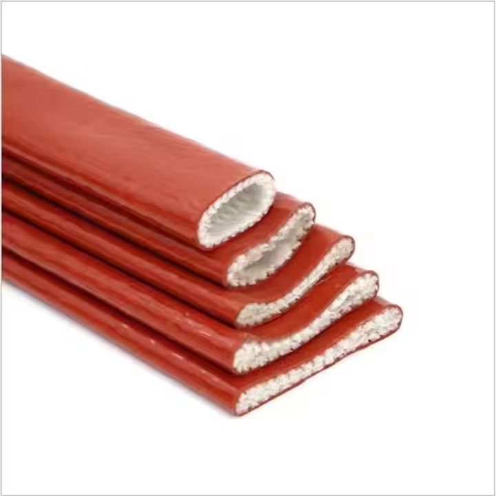 High Temp Resistant & Flame Retardant Fireproof Fiberglass Sleeve with Silicone Coating High Temp Resistant & Flame Retardant Fireproof Fiberglass Sleeve with Silicone Coating
