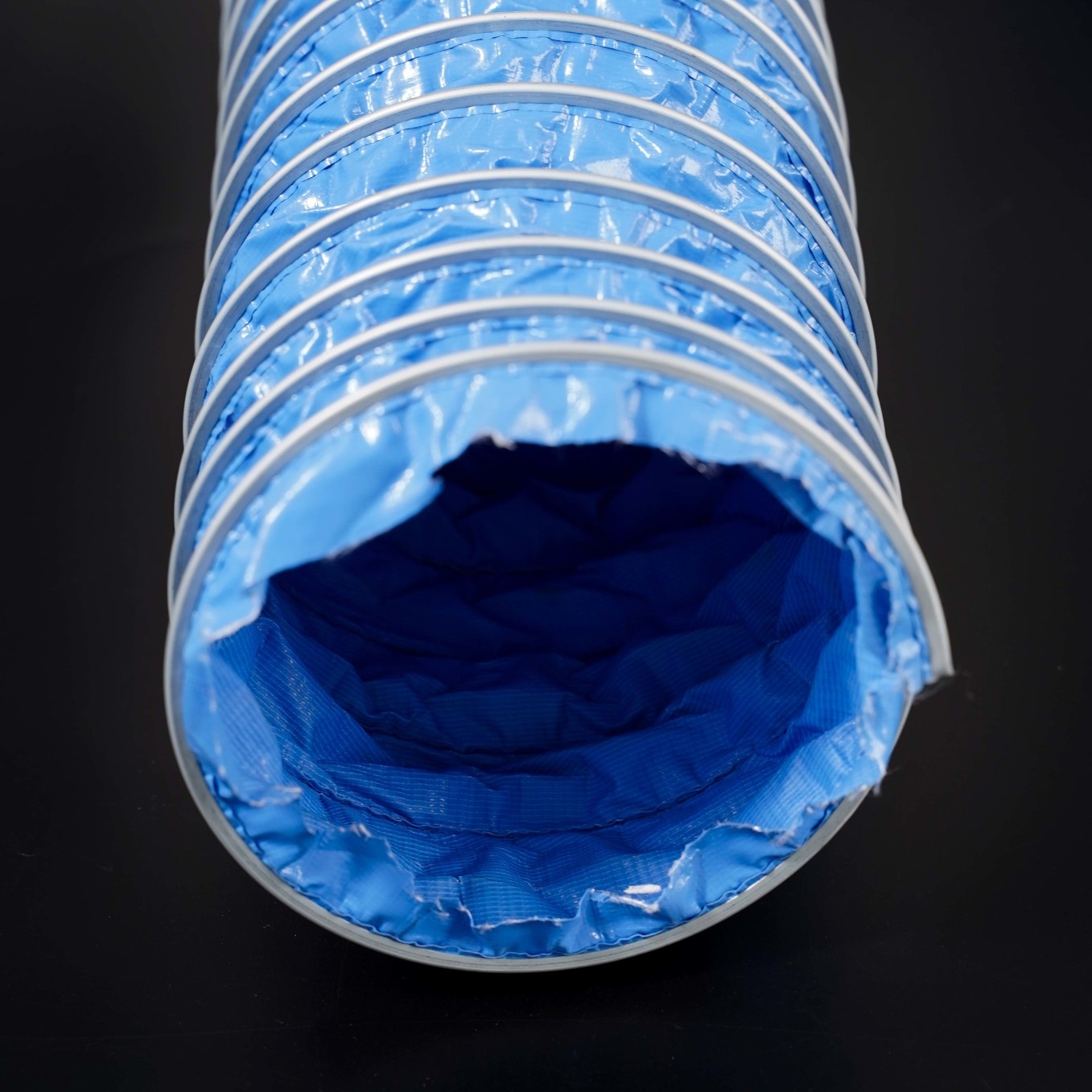 2''-48''(52mm-1220mm) PVC coated fabric canvas duct（blue）