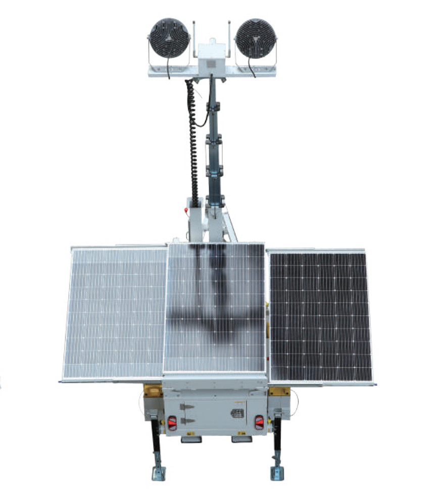 Mobile Solar Trailer with integrated CCTV & Lighting Deploy Security