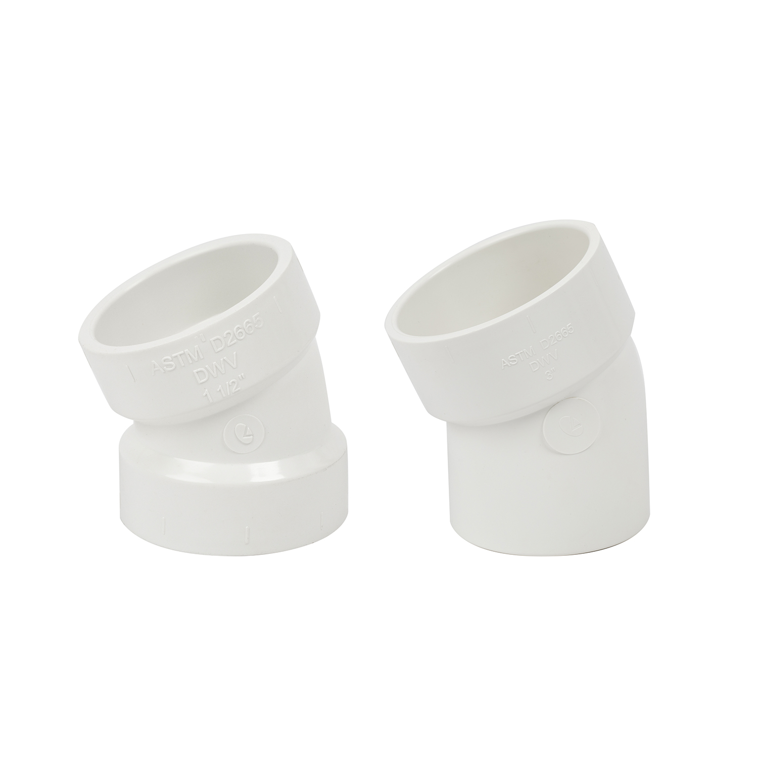 ASTM D2665 1-1/2'' 2'' 3'' 4'' 45deg Elbow PVC Fittings