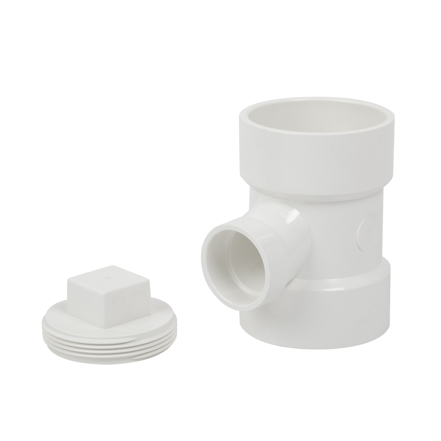 ASTM-D-2665 DWV UPVC Plastic Pipe Fitting Tee 1-1/2'' 2'' 3'' 4''