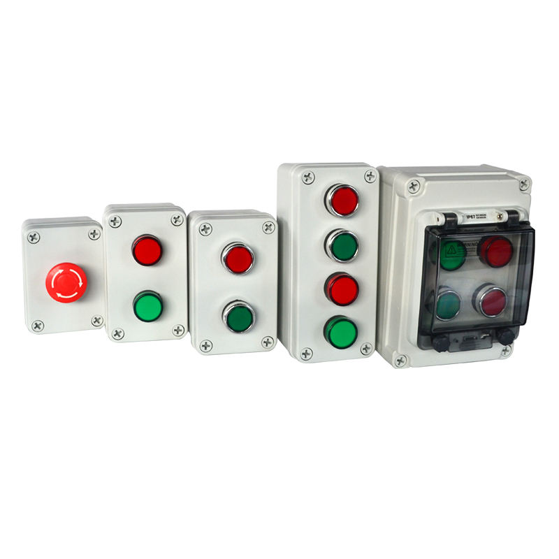 Power Push Button Switch on and OFF Box with IP67 Waterproof Junction Box and Cable Gland
