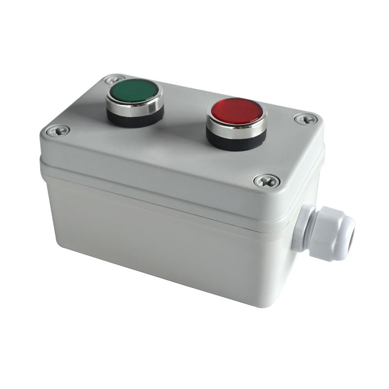 IP67 Waterproof Push Button Control Box with Red and Green Indicator Light