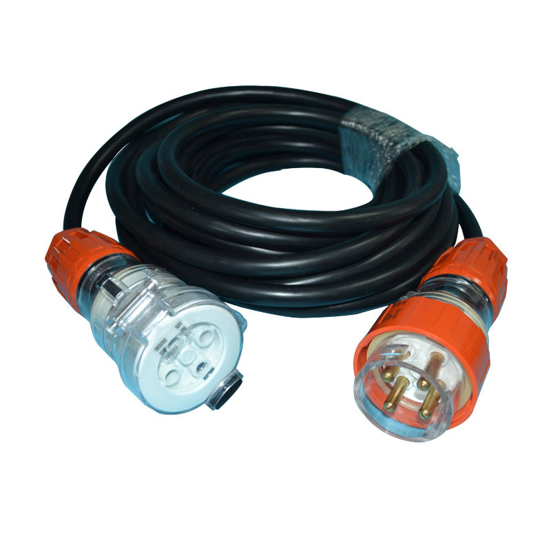 Outdoor IP66 SAA Australian Heavy Duty Flexible Rubber Cable with Industrial Plugs Extension Cords For Tunnel lights